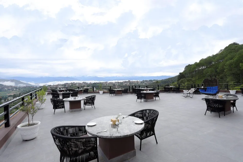 Terrace at dusk